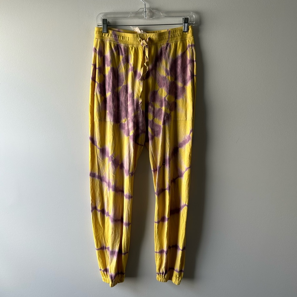 Raquel Allegra purple and yellow tie dye sweatpants
